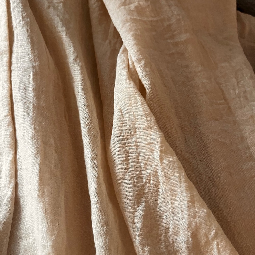 French Connection Tan Sheer Curtain Pair